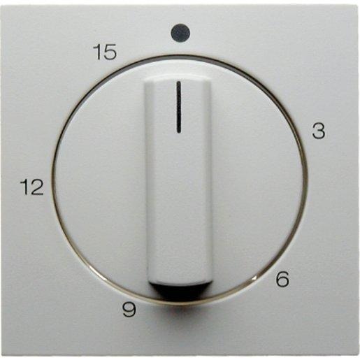 Zentralstück mit Regulierknopf für mech. Zeitschaltuhr Glas polarweiß 