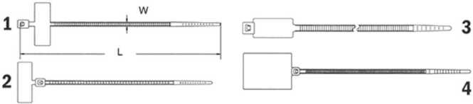 Kabelbinder mit Beschriftungsfeld natur 200x2,5 mm 30x15 mm 