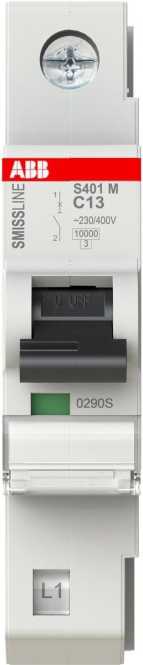 LS-Schutzschalter 1-polig 10kA C-Char 13A 1TE 