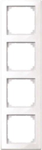 Abdeckrahmen 4-fach polarweiß glänzend 