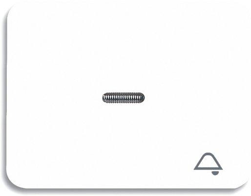 Wippe alpha für Unterputz Taster Symbol Klingel studioweiß glänzend 