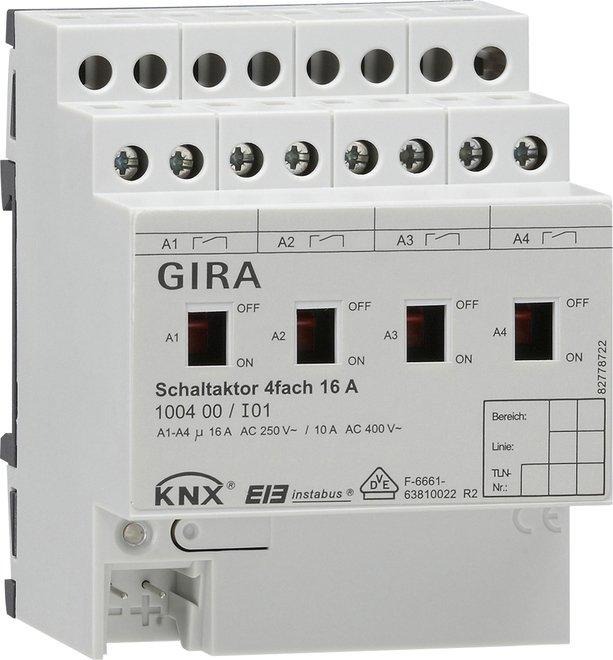Schaltaktor 4-fach 16 A KNX/EIB REG 