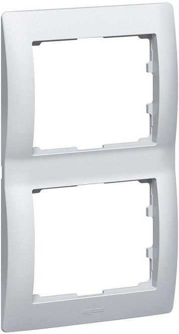 Rahmen 2-fach senkrecht Galea soft aluminium 