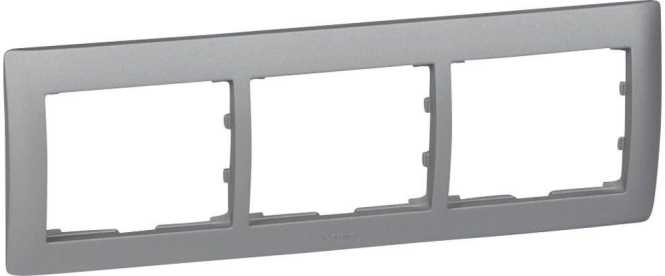 Rahmen 3-fach waagerecht Galea soft aluminium 