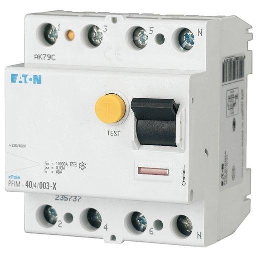 FI-Schutzschalter  40A 4-polig 30mA Typ A kurzverz./therm. vorsicherbar 
