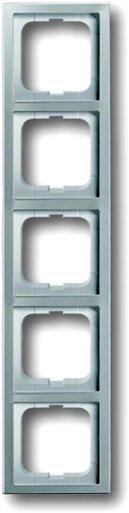 Abdeckrahmen pur edelstahl 5-fach Edelstahl matt 