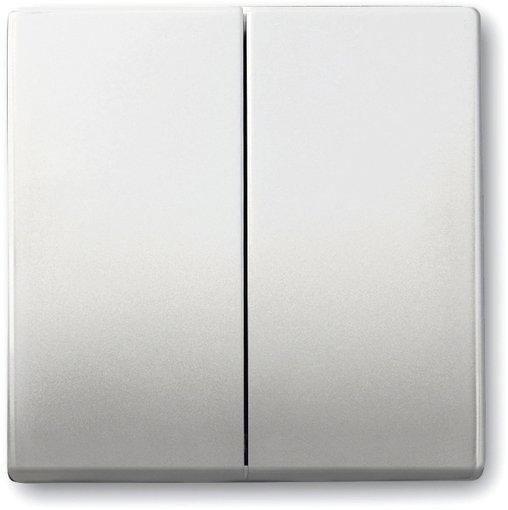 Wippe für Serien Wechsel/Wechsel Doppeltaster Edelstahl matt 