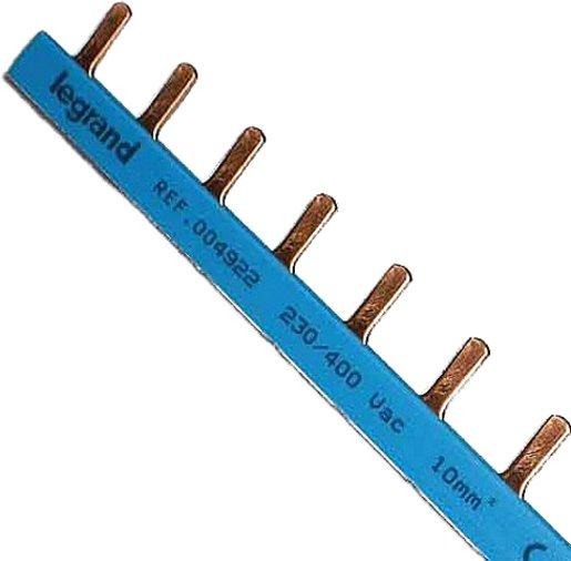 Stiftkammschiene N 1-polig blau 1 m 10 mm² 