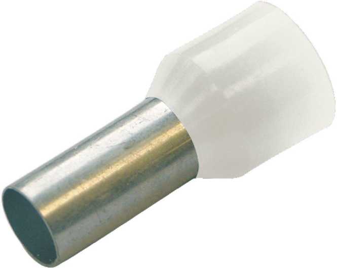 Aderendhülse isoliert 0,5 mm² / L 8 mm weiß 