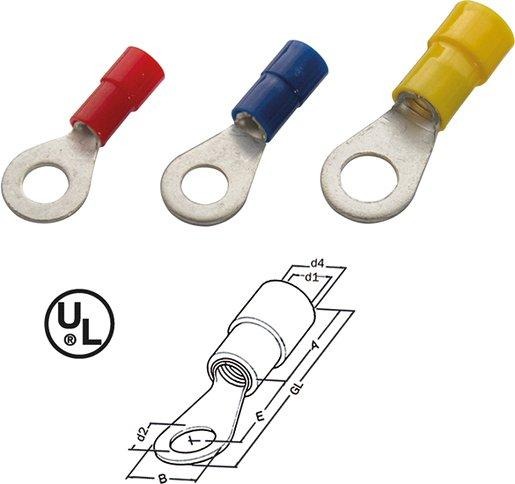 Ringkabelschuh isoliert 1,5 - 2,5 mm² M3 PVC blau DIN 46237 