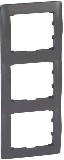 Rahmen 3-fach senkrecht Galea dark bronze 