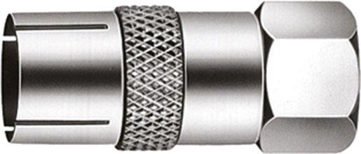 F-Adapter gerade IEC-Buchse - F-Stecker 