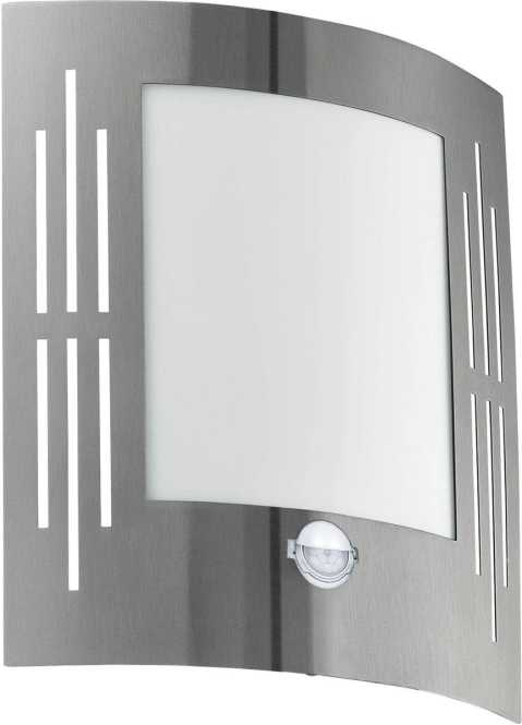 Außen-Deckenleuchte 1xE27 max.15W Edelstahl mit Schlitzen Sensor CITY 