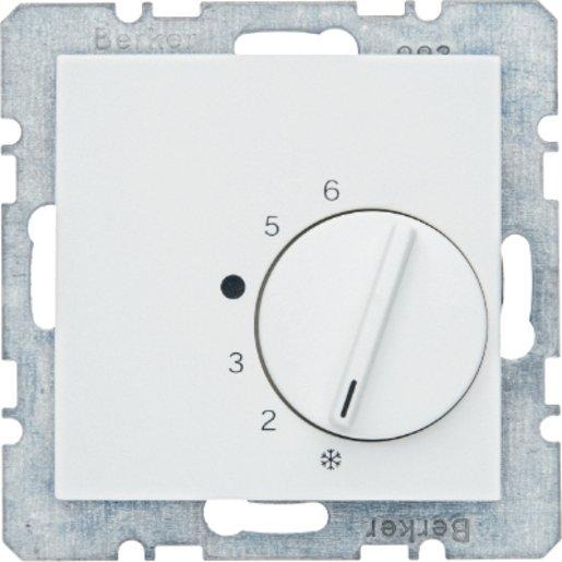 Raumtemperaturregler mit Wechsler und Zentralstück polarweiß 