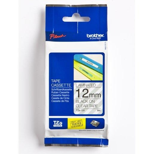 Schriftbandkassette TZe121 Bandfarbe trans, Schriftfarbe schwarz, 9 mm 