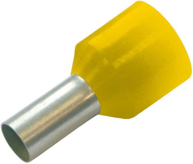 Sicherheitsaderendhülse 6 mm² L 12 mm gelb 