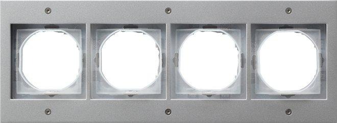 4-fach Abdeckrahmen für TX_44 (WG UP) Farbe Aluminium 