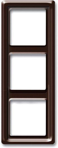 Abdeckrahmen Allwetter 3-fach braun glänzend 