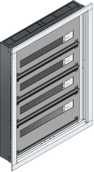 UP-Installations-Flachverteiler Nischenmaß B550xH740xT110mm 