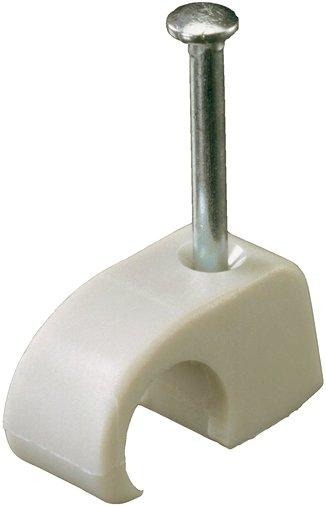 Rundschelle 7/25 Stahlnagel verzinkt Ø 2 mm weiß 