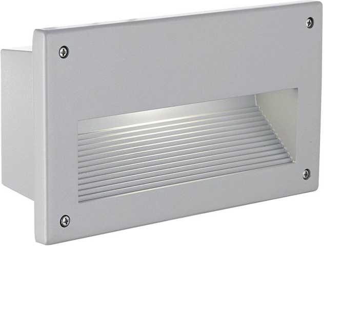 Außen Wandeinbauleuchte 1xE14 max. 40W Alu silber ZIMBA 