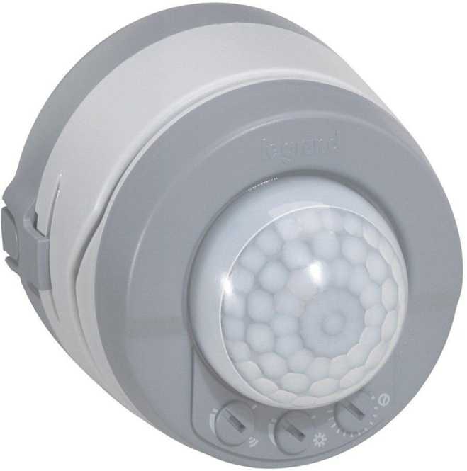 Bewegungsmelder Feuchtraum-Aufputz Plexo 360° grau 