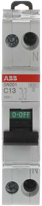 LS-Schutzschalter 1-polig 6kA C-Char 13A 2TE 