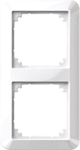 Abdeckrahmen 2-fach polarweiß glänzend 