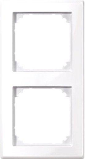 Abdeckrahmen 2-fach aktivweiß glänzend 