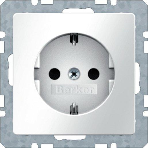 SCHUKO-Steckdose Q.1 - polarweiß/ samt 
