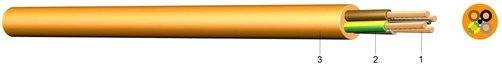 PUR Baustellenleitung H05BQ-F 2x1 orange 100m Bund 