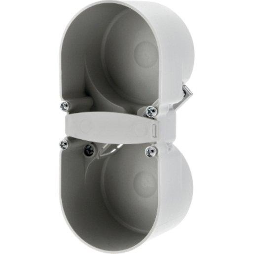 Berührungsschutzdose 2fach Integro grau 