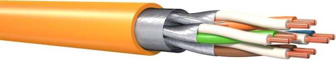 Datenkabel Kat6 F/FTP500/23 Orange 100 m Bund 