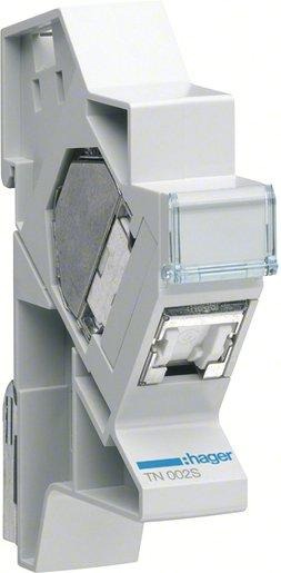 Patchmodul RJ45 CAT6 STP für Hutschienenmontage 