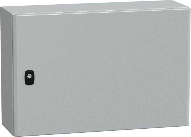 S3D Wandschrank Stahlblech mit Volltür mit Montageplatte H400 x B600 x T200 mm 