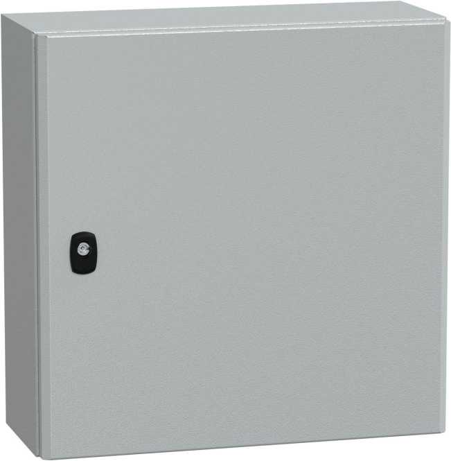 S3D Wandschrank Stahlblech mit Volltür mit Montageplatte H500 x B500 x T200 mm 