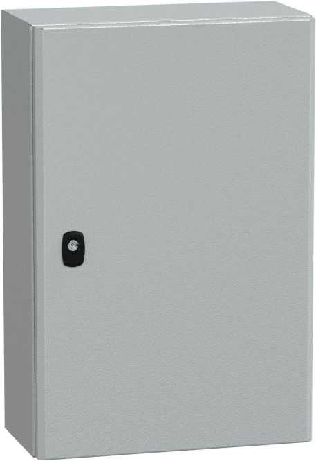 S3D Wandschrank Stahlblech mit Volltür mit Montageplatte H600 x B400 x T200 mm 