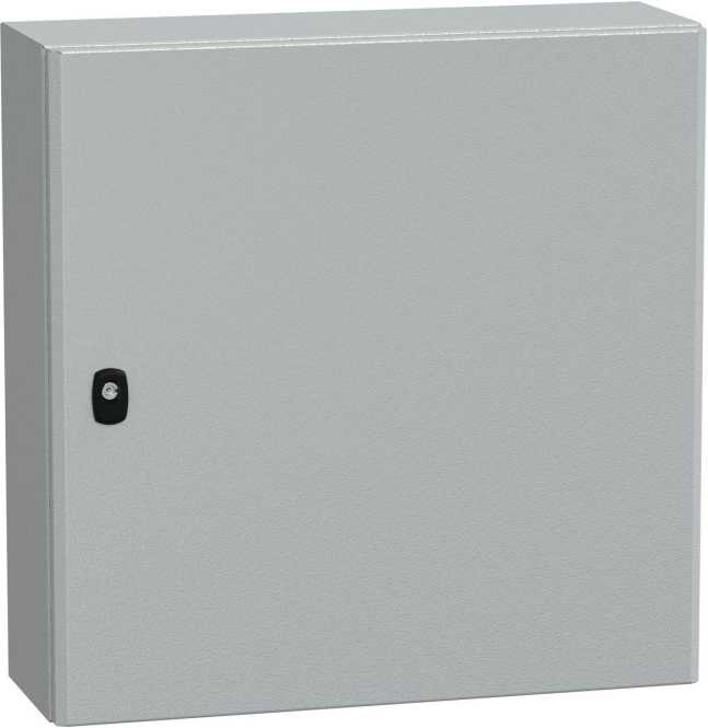 S3D Wandschrank Stahlblech mit Volltür mit Montageplatte H600 x B600 x T200 mm 