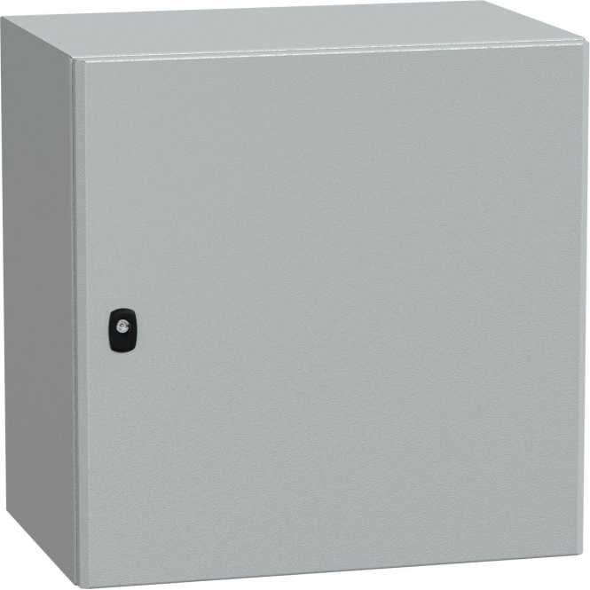 S3D Wandschrank Stahlblech mit Volltür mit Montageplatte H600 x B600 x T400 mm 