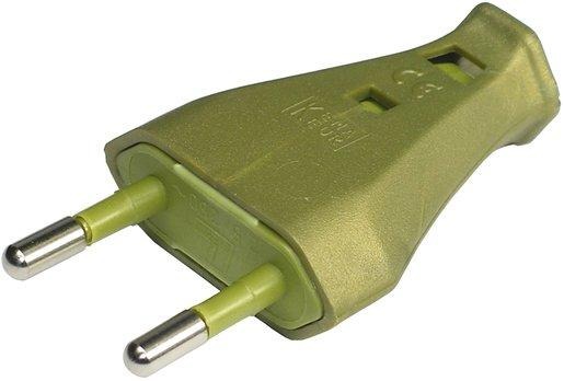 Euro – Stecker ohne Schutzkontakt gold 