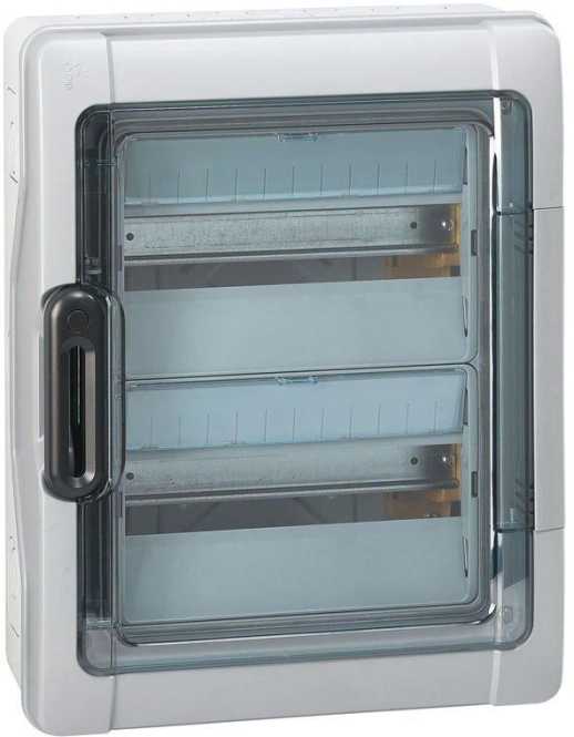 Feuchtraumverteiler Aufputz Plexo3 IP65-IK09 2-reihig 24 Module 