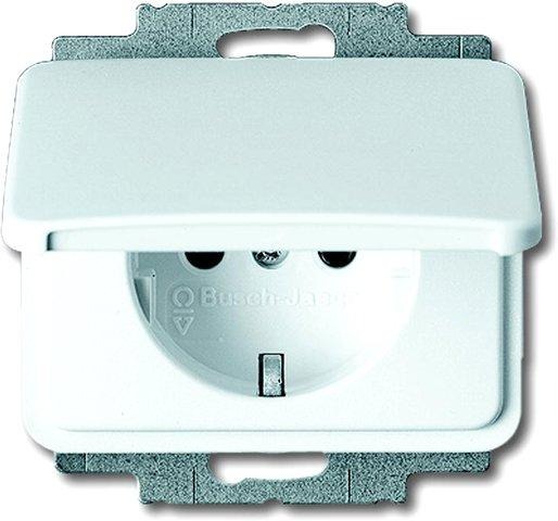 Unterputz Steckdose alpha mit Klappdeckel 