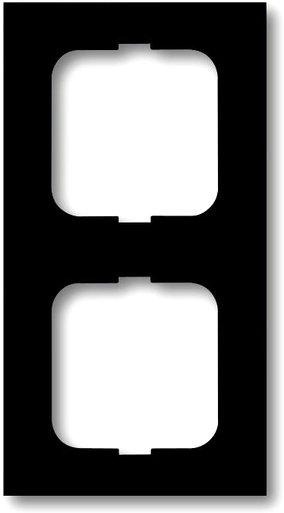 Abdeckrahmen future 2-fach Linear schwarz matt 