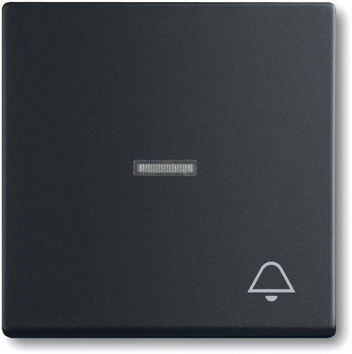 Wippe für Unterputz Taster Symbol Klingel schwarz matt 