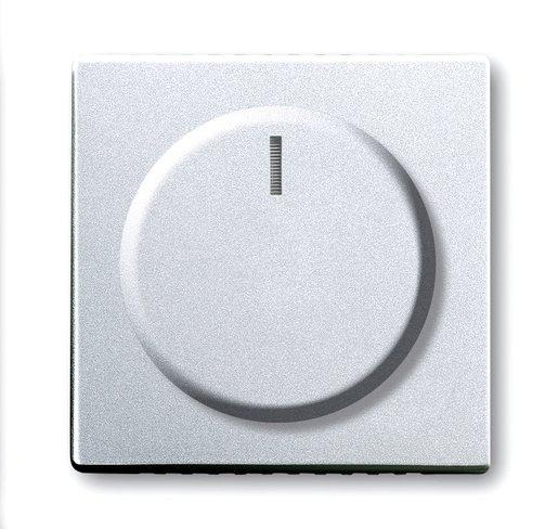 Bedienelement mit Glimmlampe für Drehdimmer 102 Aluminium matt 