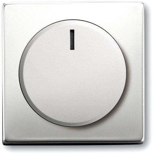 Bedienelement mit Glimmlampe für Drehdimmer 102 Edelstahl matt 