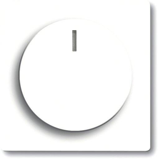 Bedienelement mit Glimmlampe für Drehdimmer 102 studioweiß matt 