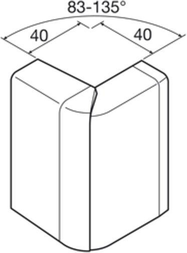 Außeneck für SL20080 Graphit-Schwarz SL2008039011 