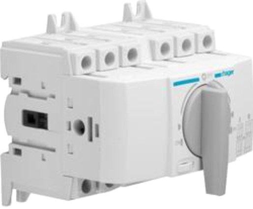 Lastumschalter 3-polig 63 A für Hutschiene oder Montageplatte. 