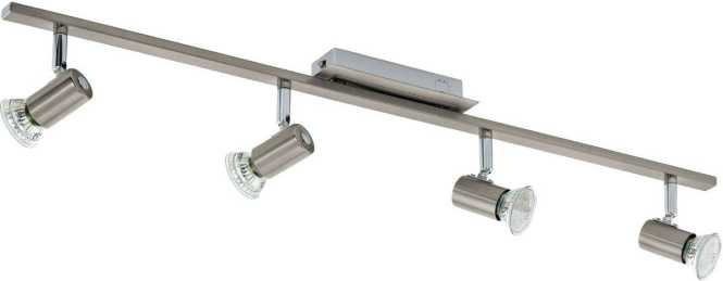 Strahlerbalken ROTTELO nickel-matt chrom 4xGU10 5W LED 